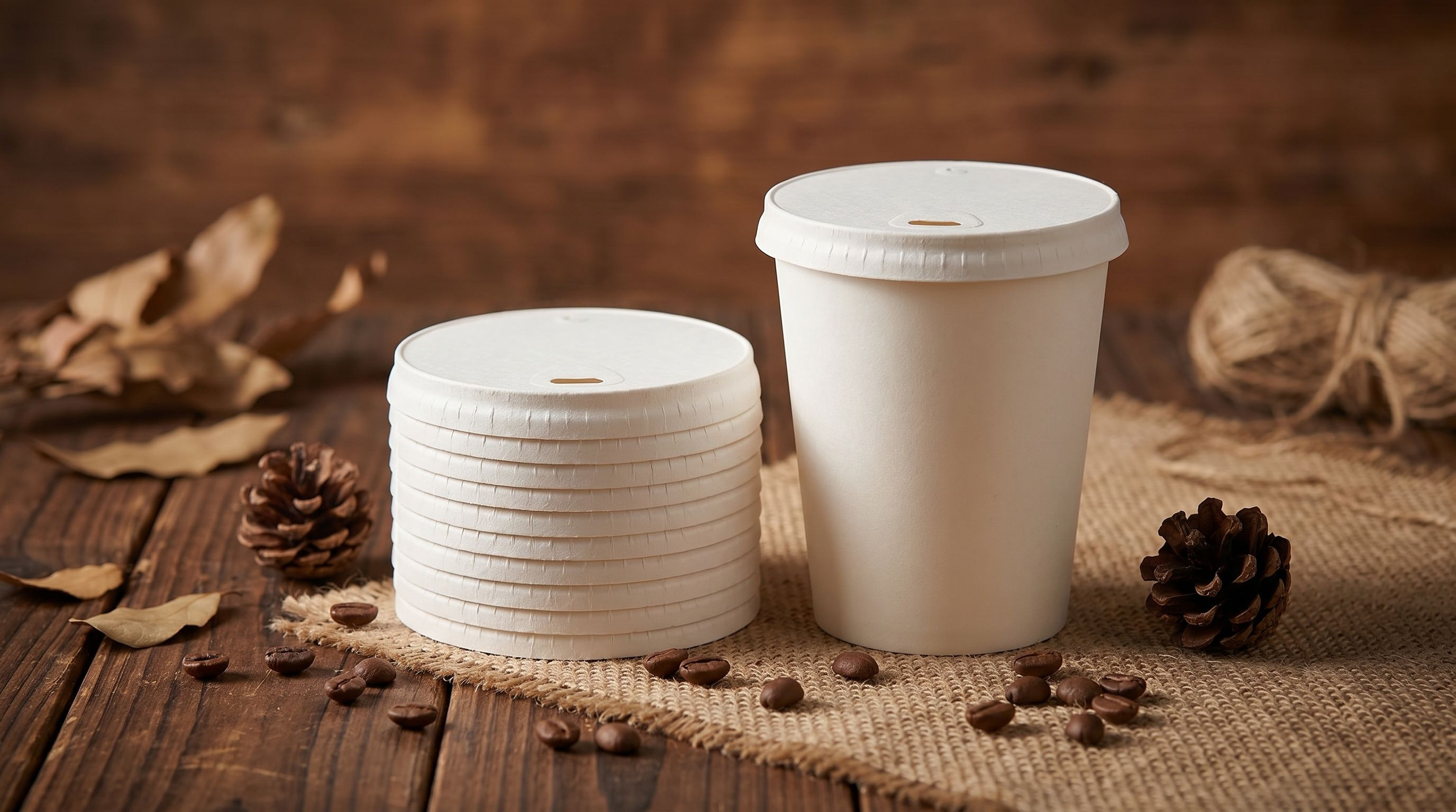 52mm Paper Lid - Compatible with 2.5oz Cups - 100% Plastic-Free - Recyclable